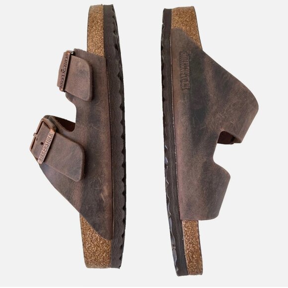 NEW! BIRKENSTOCKS ARIZONA SOFT FOOTBED HABANA OILED LEATHER SANDALS WOMENS 40 9 - Picture 11 of 14
